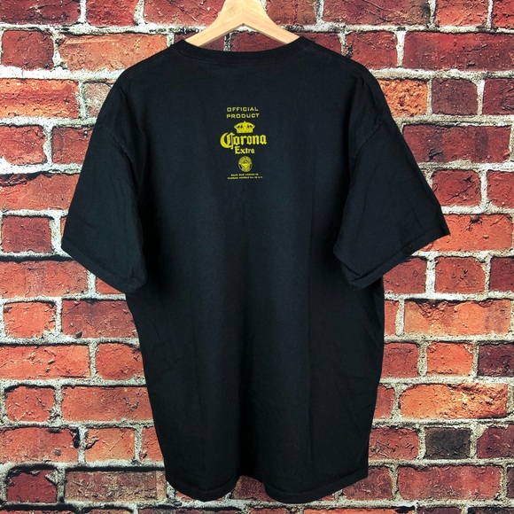 Corona Extra Beer Mens Black Short Sleeve T-shirt - Picture 2 of 6